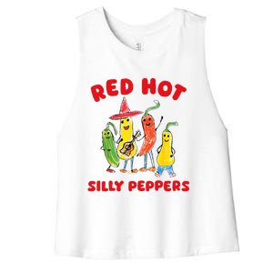 Red Hot Silly Peppers Women's Racerback Cropped Tank