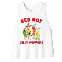 Red Hot Silly Peppers Women's Racerback Cropped Tank