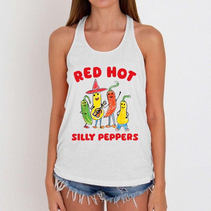 Red Hot Silly Peppers Women's Knotted Racerback Tank