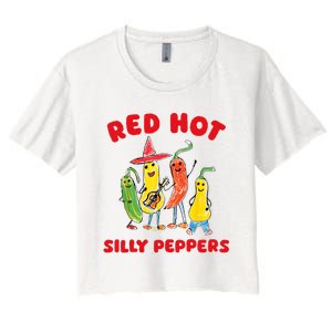 Red Hot Silly Peppers Women's Crop Top Tee