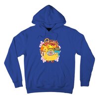 Retro Hello Summer Funny Gnome Beach Life Vacay Mode On Cute Gift Hoodie