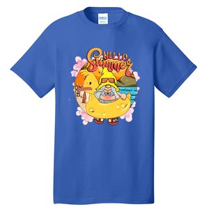 Retro Hello Summer Funny Gnome Beach Life Vacay Mode On Cute Gift Tall T-Shirt