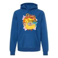 Retro Hello Summer Funny Gnome Beach Life Vacay Mode On Cute Gift Premium Hoodie