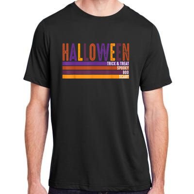 Retro Halloween Spooky Vibes Pumpkin Boo Trick Treat Adult ChromaSoft Performance T-Shirt