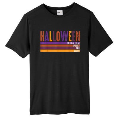 Retro Halloween Spooky Vibes Pumpkin Boo Trick Treat Tall Fusion ChromaSoft Performance T-Shirt