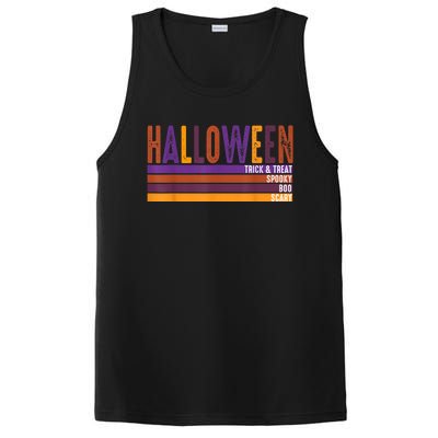 Retro Halloween Spooky Vibes Pumpkin Boo Trick Treat PosiCharge Competitor Tank