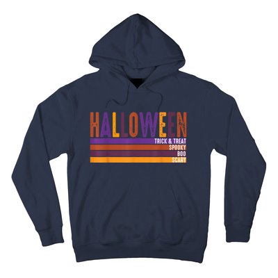 Retro Halloween Spooky Vibes Pumpkin Boo Trick Treat Hoodie