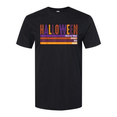 Retro Halloween Spooky Vibes Pumpkin Boo Trick Treat Softstyle CVC T-Shirt