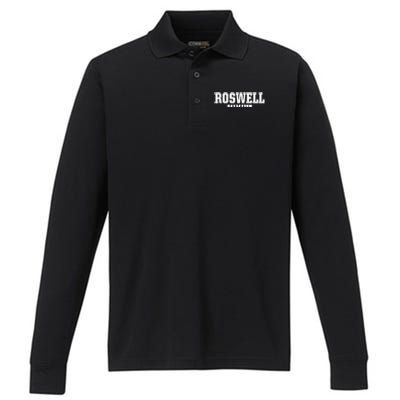 Roswell High School Football Performance Long Sleeve Polo