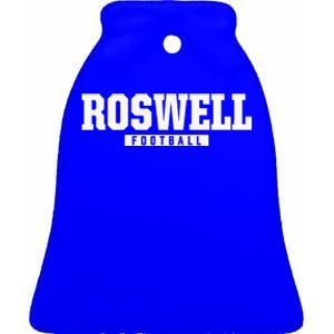 Roswell High School Football Ceramic Bell Ornament