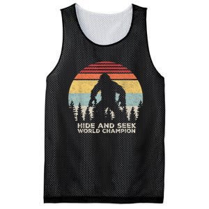 Retro Hide & Seek Champion Funny Sasquatch Bigfoot Mesh Reversible Basketball Jersey Tank