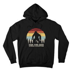 Retro Hide & Seek Champion Funny Sasquatch Bigfoot Tall Hoodie