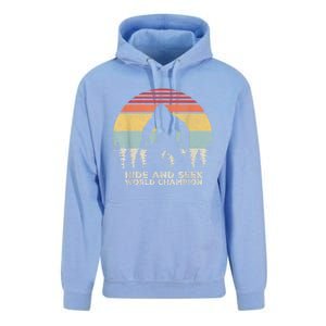 Retro Hide & Seek Champion Funny Sasquatch Bigfoot Unisex Surf Hoodie