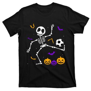 Retro Halloween Soccer Player Skeleton Soccer Lover T-Shirt