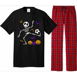 Retro Halloween Soccer Player Skeleton Soccer Lover Pajama Set