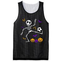 Retro Halloween Soccer Player Skeleton Soccer Lover Mesh Reversible Basketball Jersey Tank