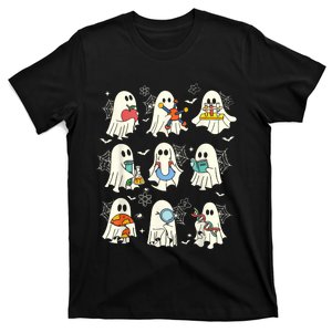 Retro Halloween Science Teacher Ghost Laboratory Teacher T-Shirt