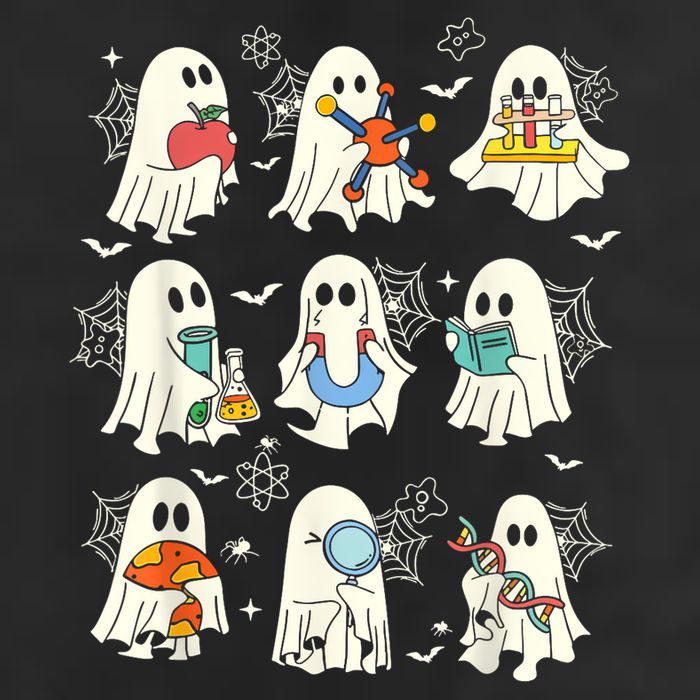 Retro Halloween Science Teacher Ghost Laboratory Teacher 25L Jumbo Tote