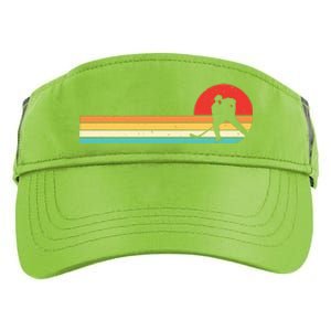 Retro Hockey Striped Logo Adult Drive Performance Visor