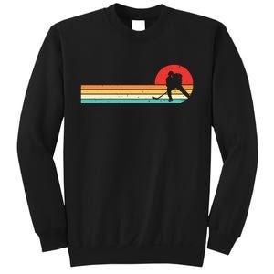 Retro Hockey Striped Logo Sweatshirt