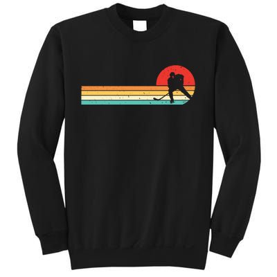 Retro Hockey Striped Logo Sweatshirt