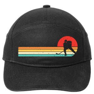 Retro Hockey Striped Logo 7-Panel Snapback Hat