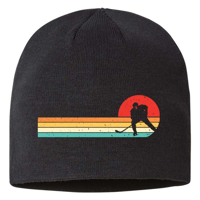 Retro Hockey Striped Logo Sustainable Beanie