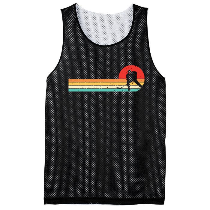 Retro Hockey Striped Logo Mesh Reversible Basketball Jersey Tank