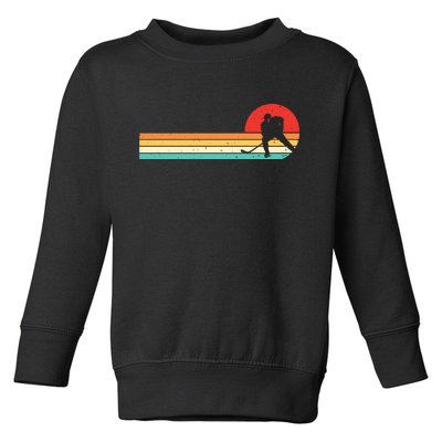 Retro Hockey Striped Logo Toddler Sweatshirt