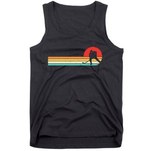 Retro Hockey Striped Logo Tank Top