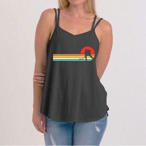 Retro Hockey Striped Logo Women's Strappy Tank