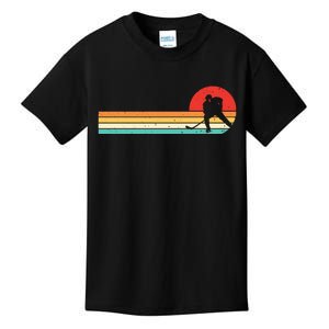 Retro Hockey Striped Logo Kids T-Shirt