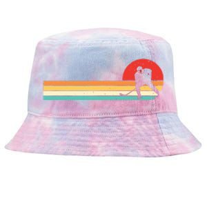 Retro Hockey Striped Logo Tie-Dyed Bucket Hat