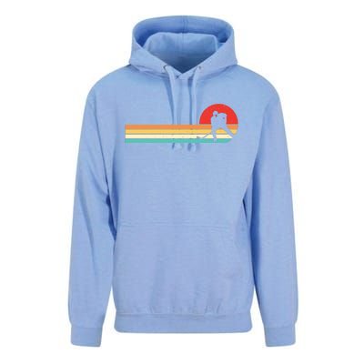 Retro Hockey Striped Logo Unisex Surf Hoodie