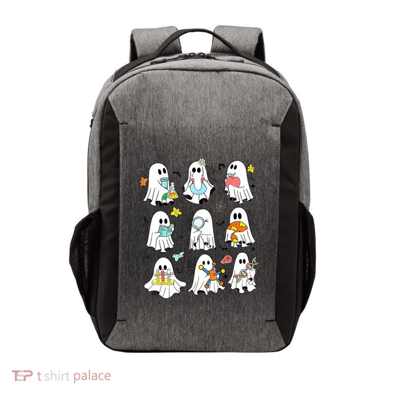 Retro Halloween Science Teacher Ghost Laboratory Teacher Vector Backpack