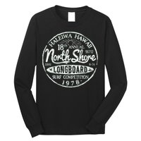 Retro Hawaii Surf Vintage Pacific Beach Long Board Wave Long Sleeve Shirt