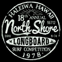 Retro Hawaii Surf Vintage Pacific Beach Long Board Wave Backpack