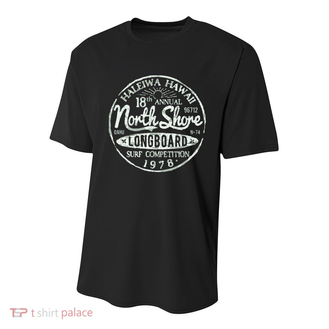 Retro Hawaii Surf Vintage Pacific Beach Long Board Wave Youth Performance Sprint T-Shirt