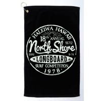 Retro Hawaii Surf Vintage Pacific Beach Long Board Wave Golf Towel