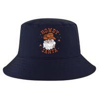 Retro Howdy Santa Cowboy Cowgirl Western Howdy Christmas Cool Comfort Performance Bucket Hat