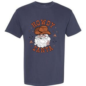 Retro Howdy Santa Cowboy Cowgirl Western Howdy Christmas Garment-Dyed Heavyweight T-Shirt