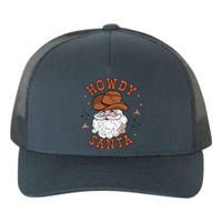 Retro Howdy Santa Cowboy Cowgirl Western Howdy Christmas Yupoong Adult 5-Panel Trucker Hat