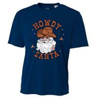 Retro Howdy Santa Cowboy Cowgirl Western Howdy Christmas Cooling Performance Crew T-Shirt