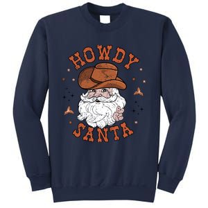 Retro Howdy Santa Cowboy Cowgirl Western Howdy Christmas Sweatshirt