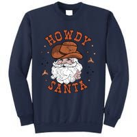 Retro Howdy Santa Cowboy Cowgirl Western Howdy Christmas Sweatshirt