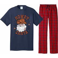 Retro Howdy Santa Cowboy Cowgirl Western Howdy Christmas Pajama Set