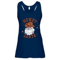 Retro Howdy Santa Cowboy Cowgirl Western Howdy Christmas Ladies Essential Flowy Tank