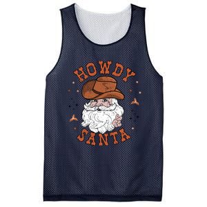 Retro Howdy Santa Cowboy Cowgirl Western Howdy Christmas Mesh Reversible Basketball Jersey Tank