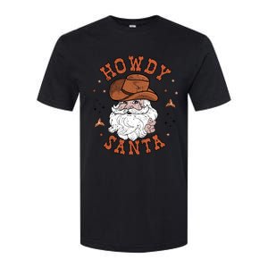 Retro Howdy Santa Cowboy Cowgirl Western Howdy Christmas Softstyle CVC T-Shirt