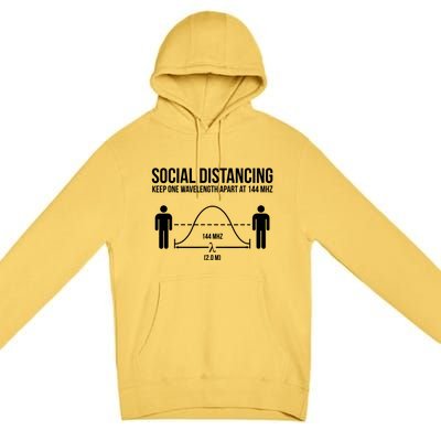 Radio Ham Social Distancing Premium Pullover Hoodie